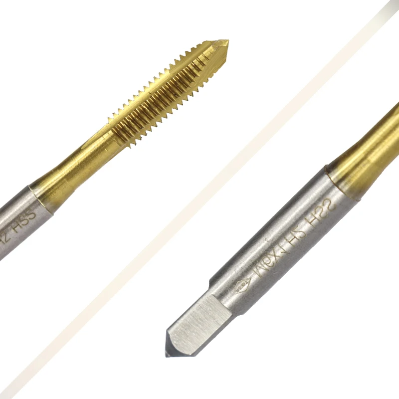 1 шт. HSS M2/M2.5/M3/M3.5/M4/M5/M6/M8 винтовой кран титановое покрытие сверло метрический ручной кран Прямой Флейта Резьба Кран