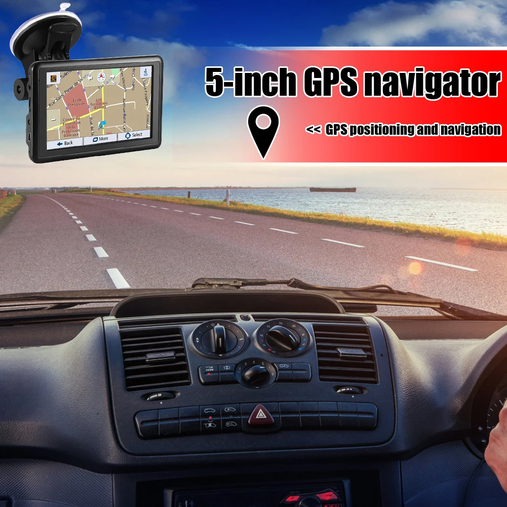 Портативный автомобильный GPS-навигатор 5 дюймов 4 Гб TFT сенсорный экран HD GPS FM