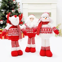 christmas big red santa claus snowman reindeer plush dolls toy xmas decoration ornaments craft figures gift home decor new year