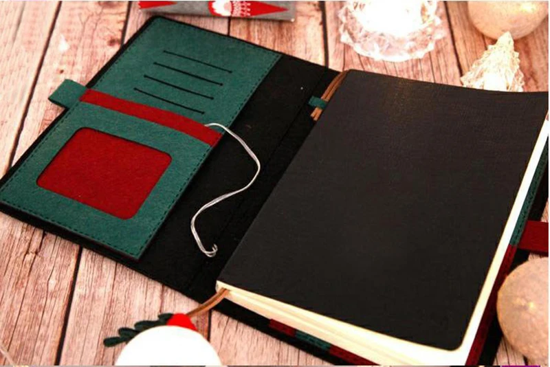 Фетровая Обложка для блокнота A5 светильник кой ручная работа Рождественский