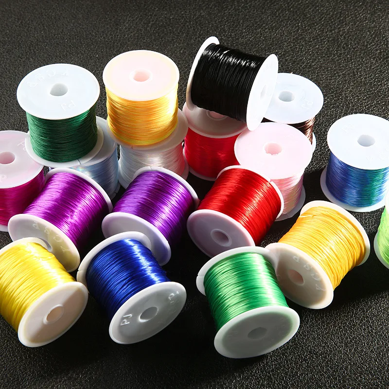

1Roll 60M Elastic Crystal Shiny Sewing Thread Round Line Nylon Rubber Stretchy Cord DIY Jewelry Making Beading Bracelet Thread