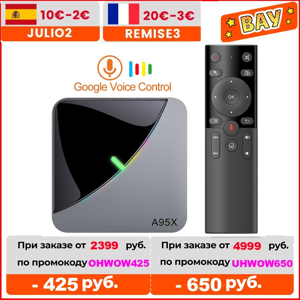 

2020 A95X F3 Air 8K RGB Light Smart TV Box Amlogic S905X3 Android 9.0 4GB 64GB Plex media server Support BT Youtube Set Top Box