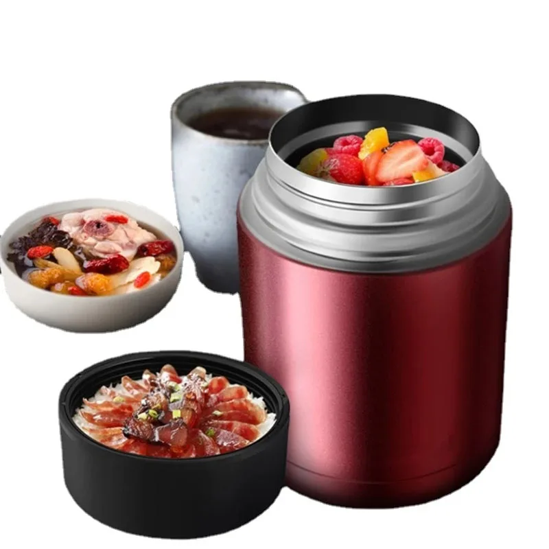 

500ML/800ML/1000ML Double Stainless Steel Thermos Food Soup Containers Large Capacity Vacuum Flasks Portable