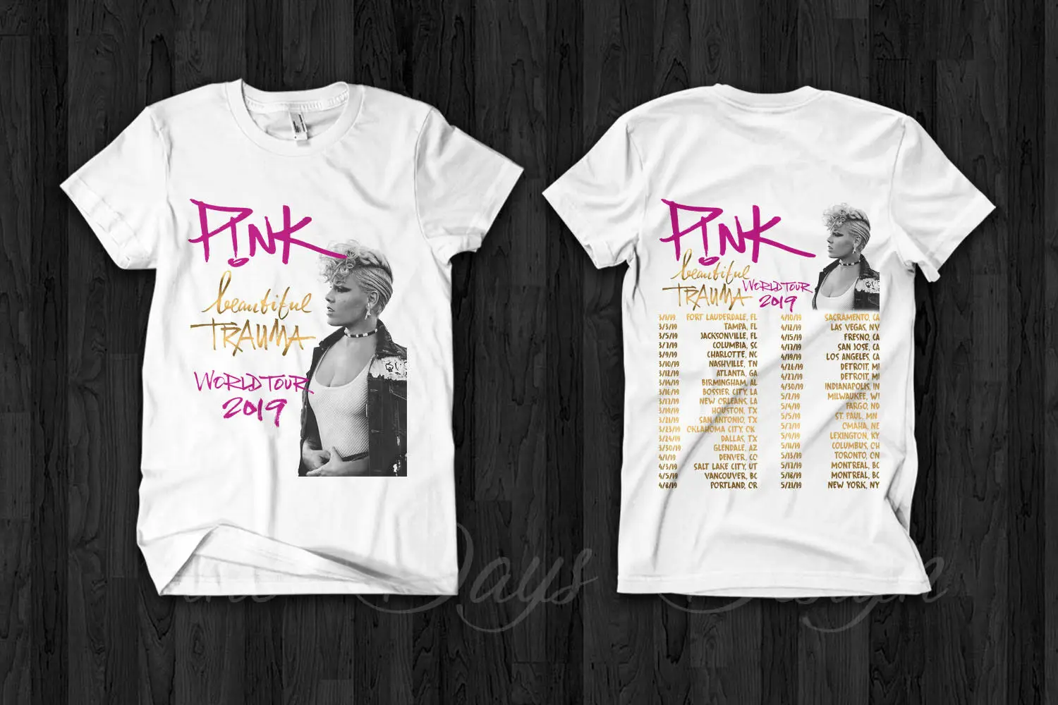 P!nk розовая футболка с красивыми травмами во всем мире Tour Merch 2020 музыка Оскар