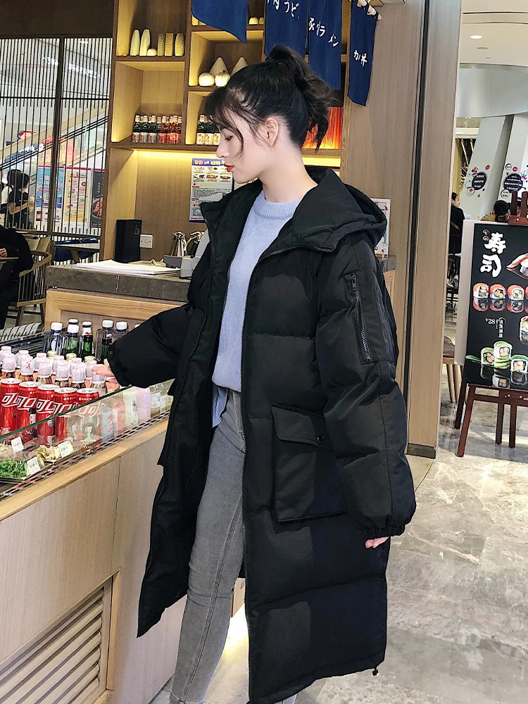 

Winter 2020 new women's ins thick down padded jacket Korean version loose mid-length padded jacket winter tide