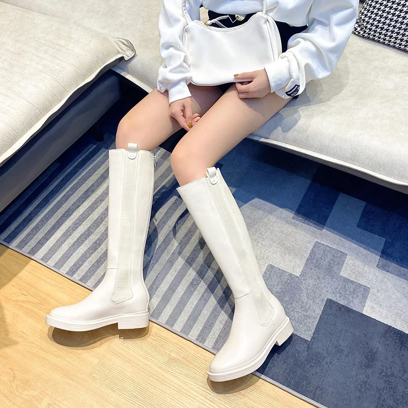 Женские высокие сапоги больших размеров 35-43 рыцарские Новинка осени и зимы 2021