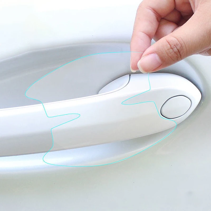 8 шт. наклеек на дверные ручки автомобиля Защитная пленка для VW Polo Golf 7 Tiguan Skoda Octavia