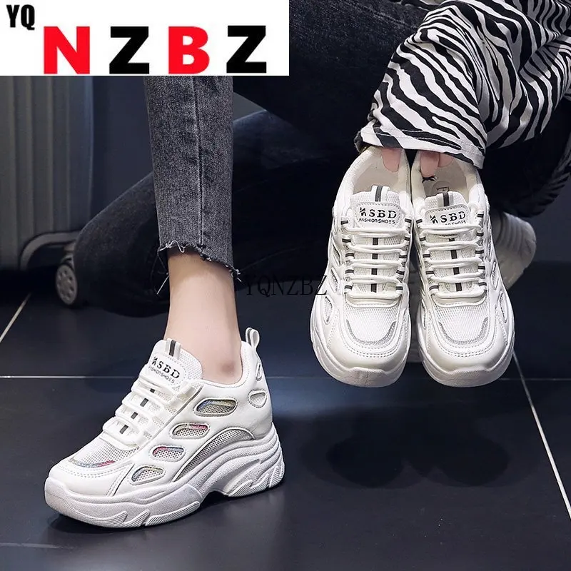 

Comfy Breathable Mesh Trainers Women's Platform Sneakers Women Shoes Casual Female White Mesh Shoes for Woman