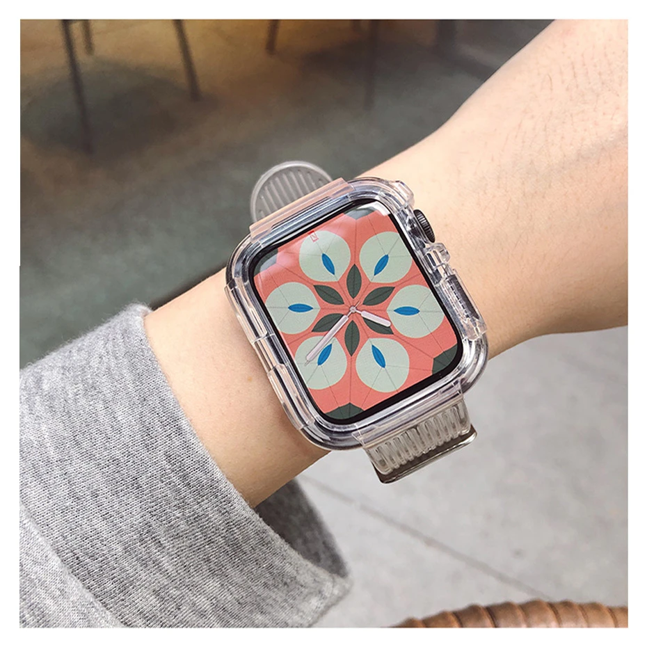 Ремешок Хрустальный для apple watch 5 band 44 мм 38 40 42 браслет iWatch series 6 4 3 2 аксессуары