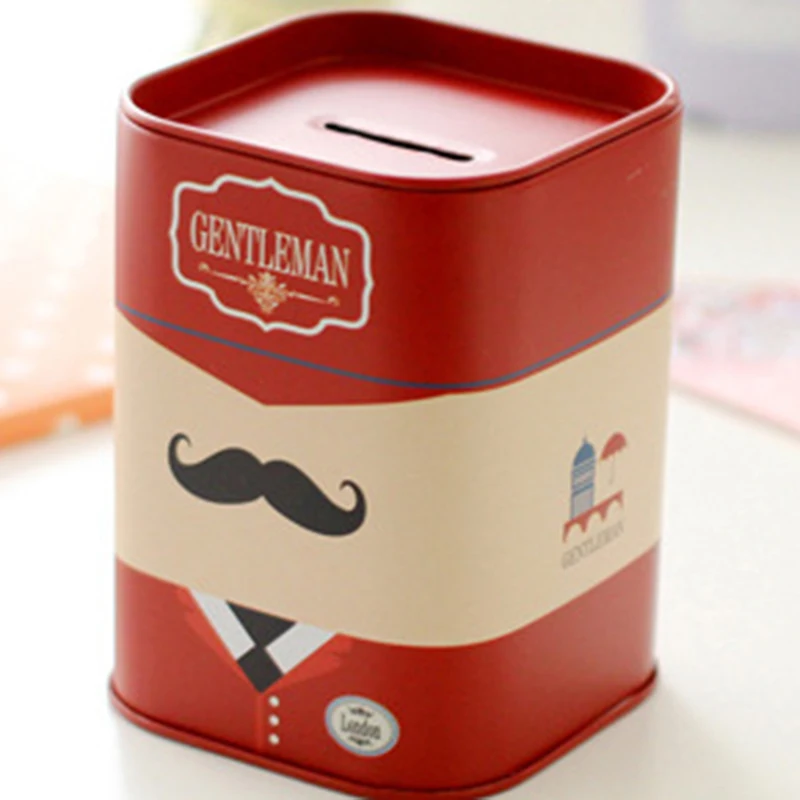 1 шт. персонализировать квадратный Копилка журнал серии жестяной коробке