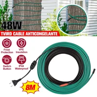 anti freeze pipe heating cable pipe frost protection 220v waterproof heating cable with mini inteligent controller eu plug