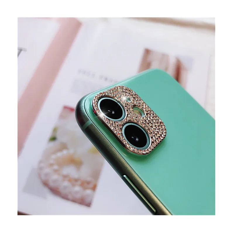 3D Блестящий Алмазный шикарный протектор объектива камеры со стразами для iPhone 11 Pro