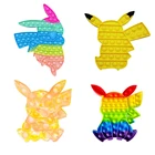 Пуш-пузырьки, игрушки для милых покемонов, Пикачу, аниме, детской модели, милый антистресс, подарок для мальчиков