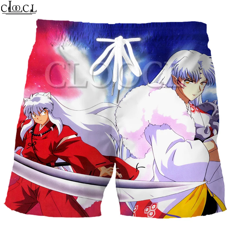 

CLOOCL Japanese Anime Inuyasha Men's Sports 3D Printed Fashionable 2021 New Summer Leisure Loose Harajuku Style Shorts