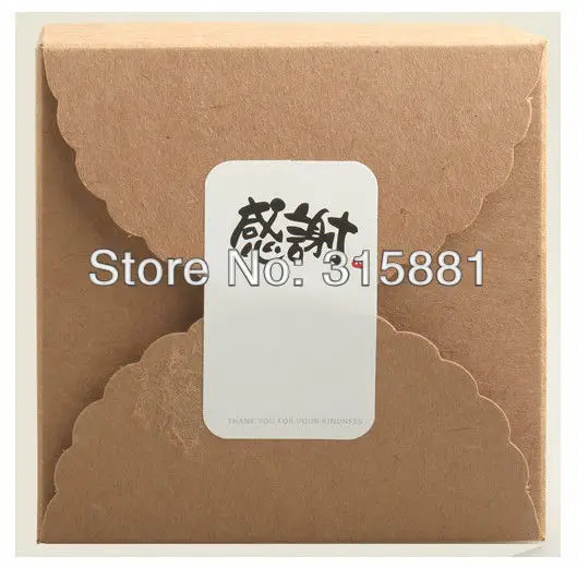 Крафт-бумажная коробка для тортов макарон подарочная упаковка печенья кексов