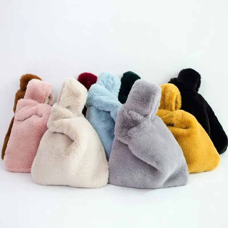 Осенне-зимняя новая модная милая сумка из кроличьего меха Женская плюшевая