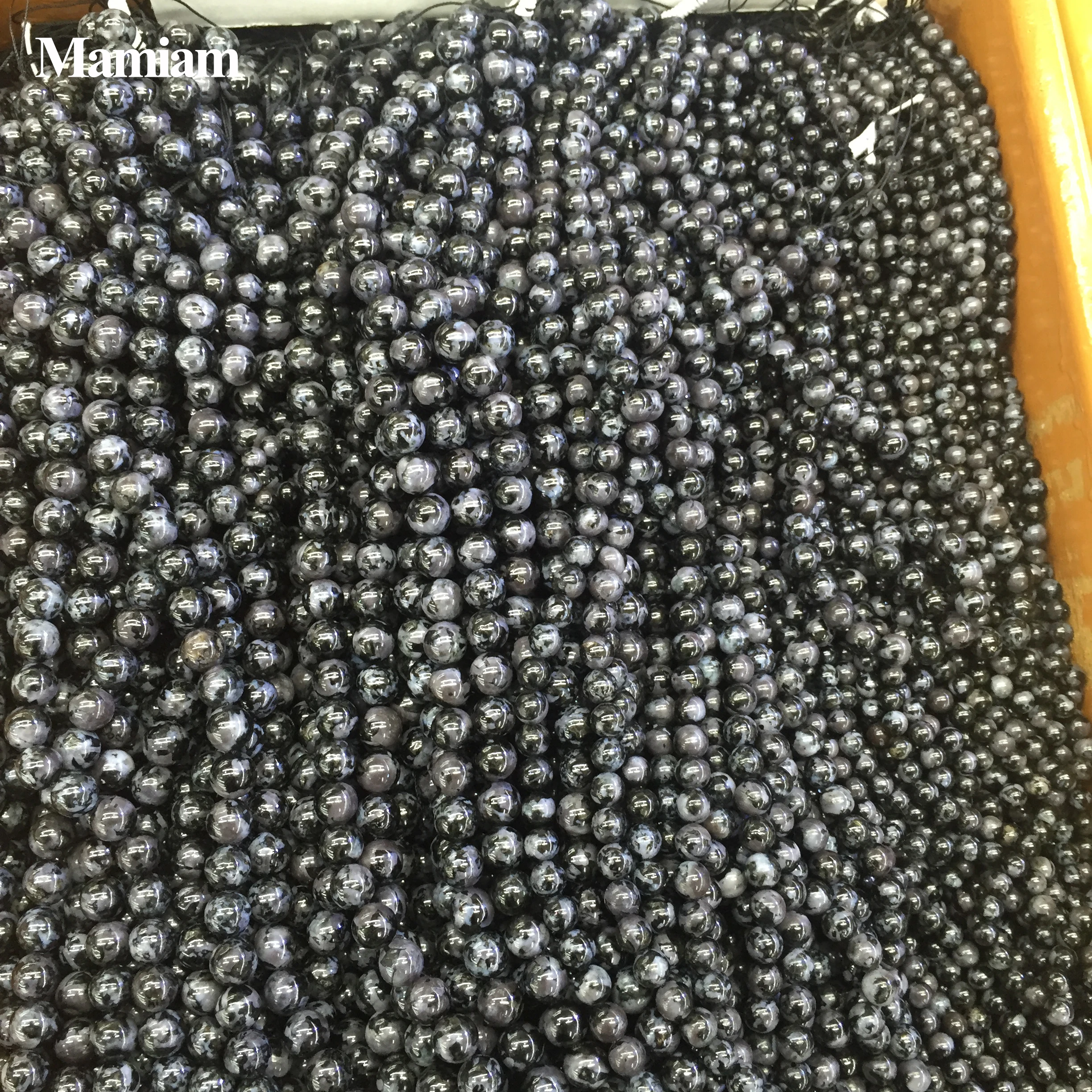 Натуральные бисеры A Indigo Gabbro 6 мм 8 10 гладкий незакрепленный круглый камень для