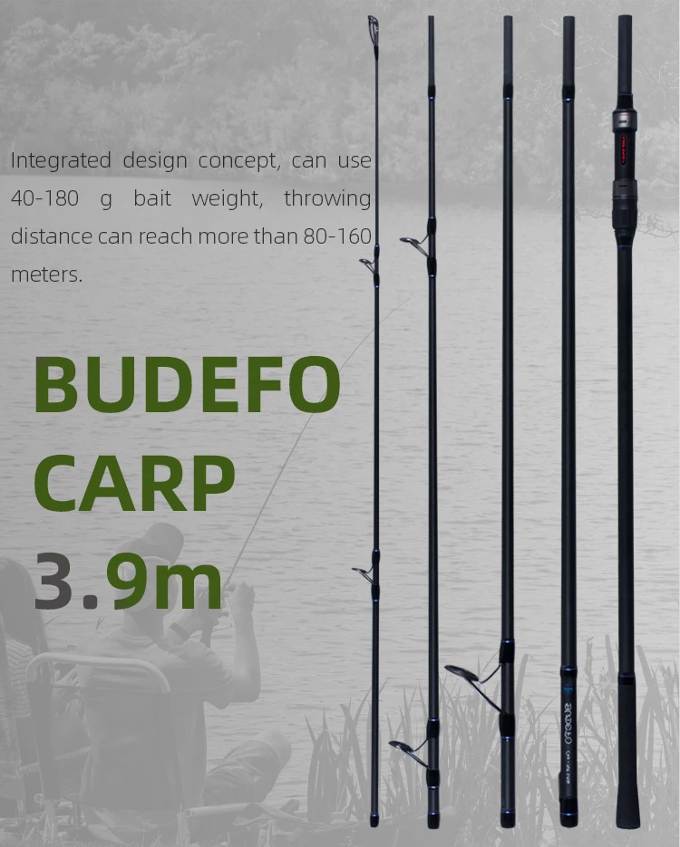 MIFINE BUDEFO удочка для ловли карпа 3,25/3,75/3,6 фунтов 3,9/160 м высокоуглеродистая спиннинговая Удочка жесткая удочка для рыбалки с берега метательный снимок 80-М