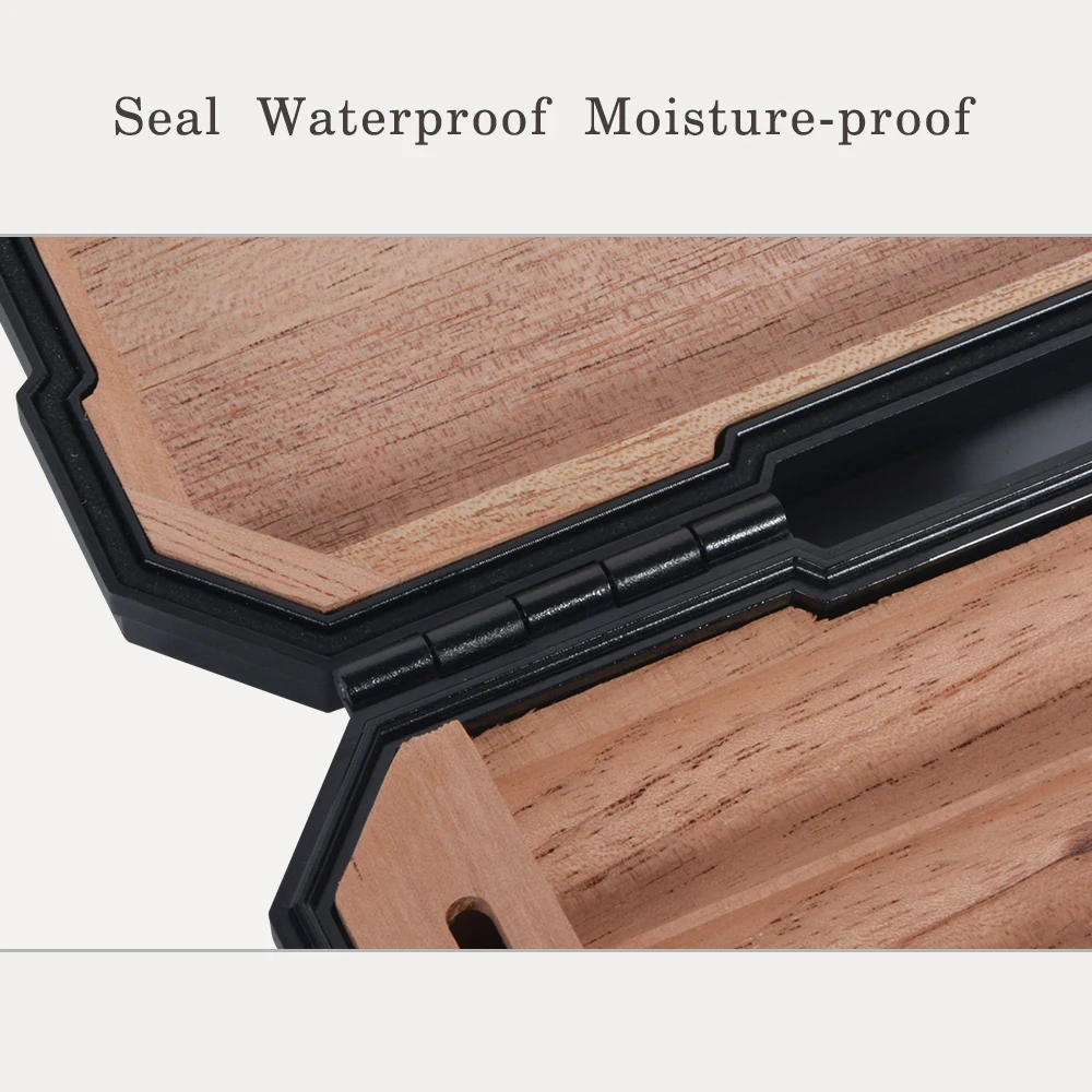 Футляр для сигары с двумя увлажнителями водонепроницаемый чехол кедром дорожный