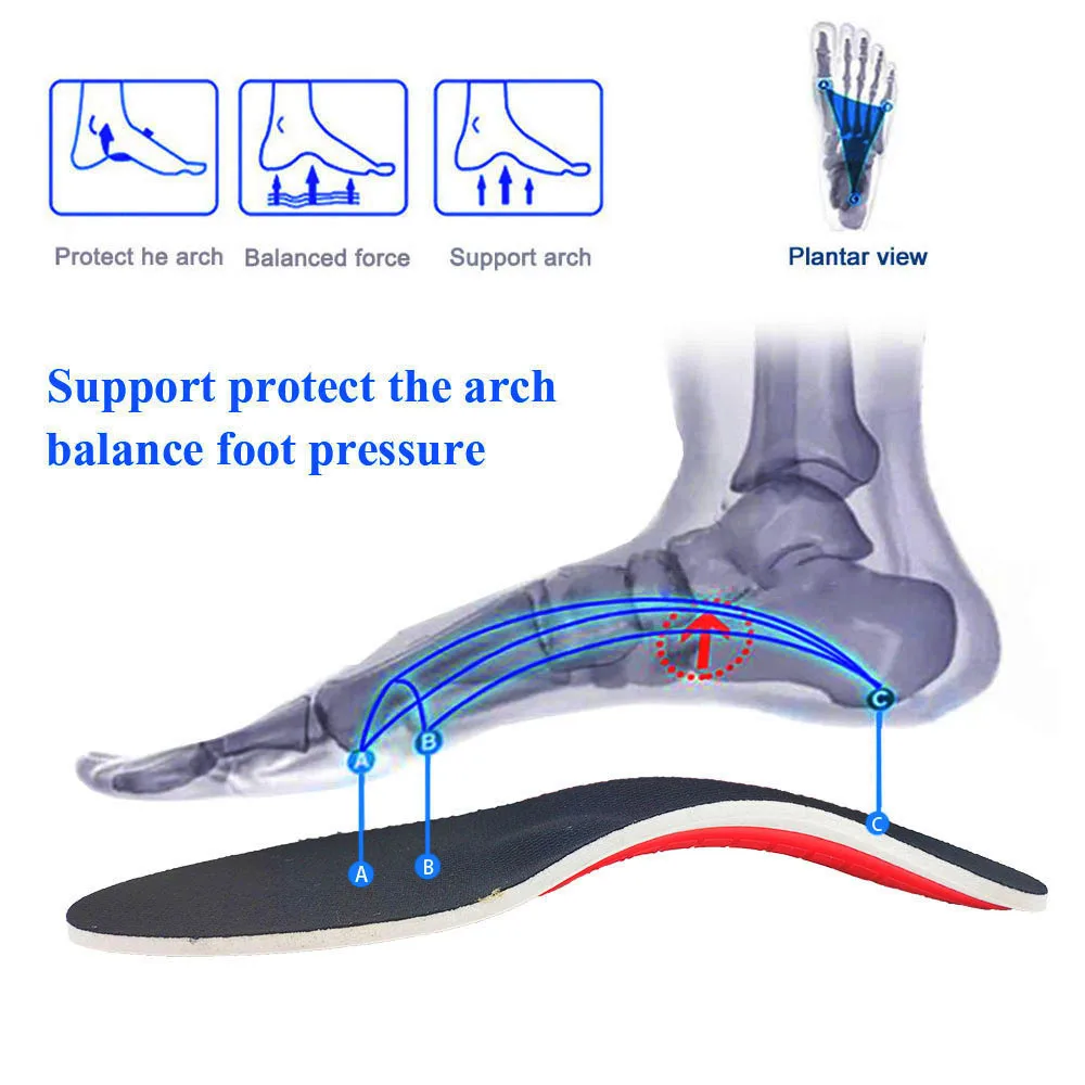 Arch Support Orthotic Insole Flatfoot Orthopedic Insoles for feet Ease Pressure Of Air Movement Damping Cushion Padding Insole