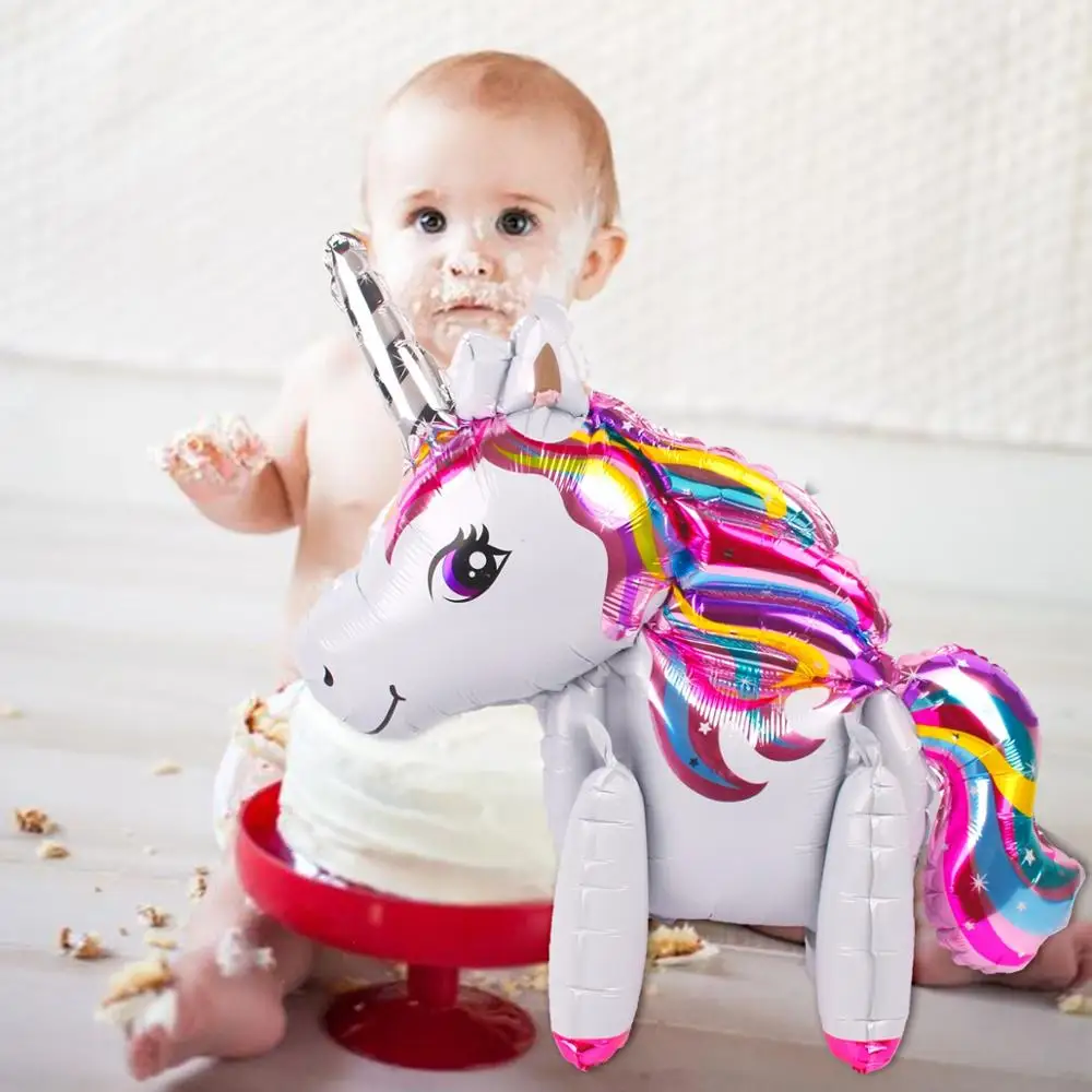 Единорог воздушный шар единорог украшение на день рождения Дети с 1 й 2 3 воздушные