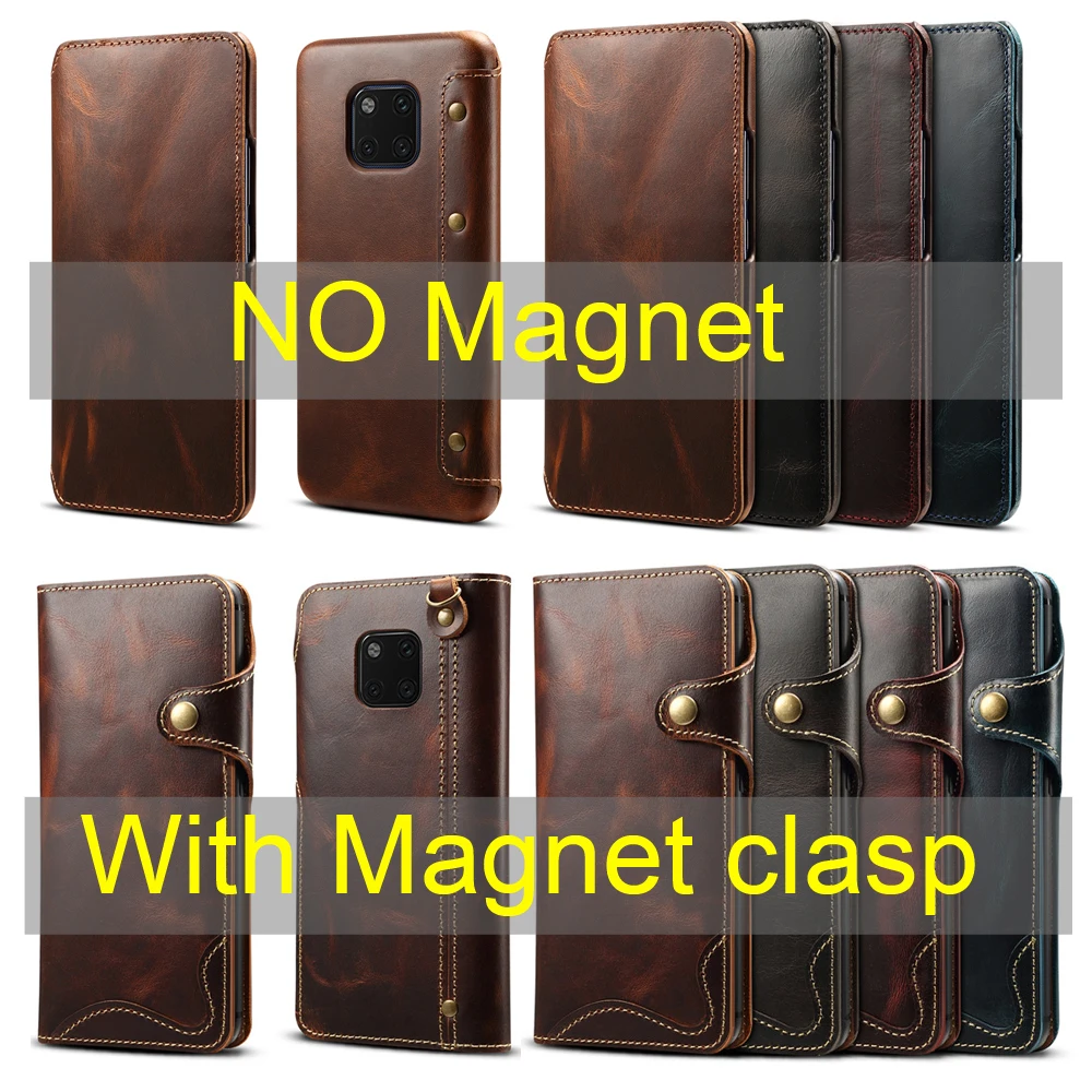 

Real Leather for Huawei Mate 20 Pro Case Mate20 Funda Huawei Mate 20 Pro Case Flip Wallet Retro Etui Huawei Mate 20 Case LYA-L29