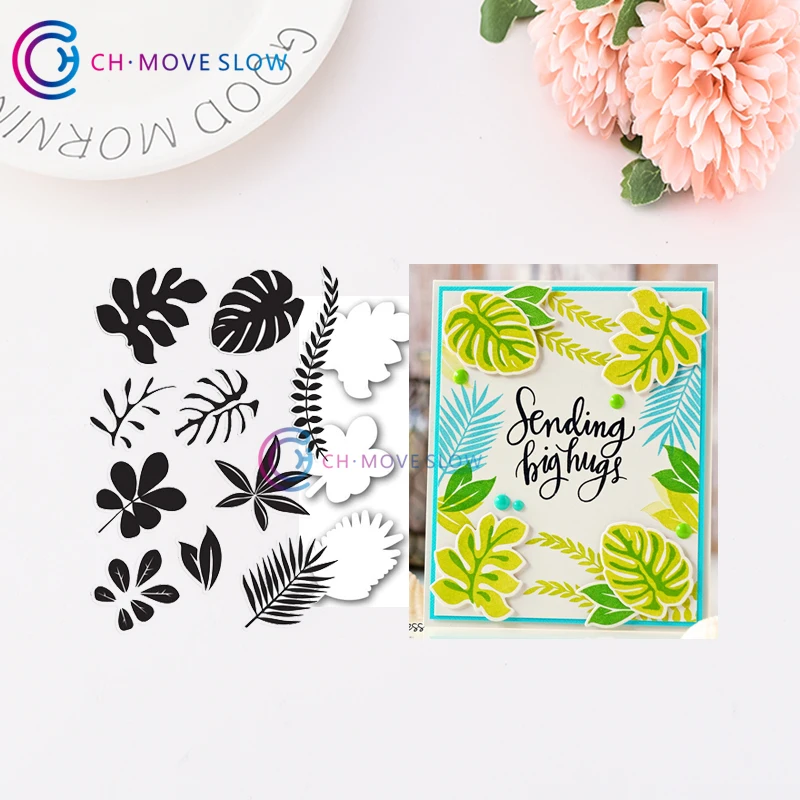 CH тропические листья резки металла штампы для скрапбукинга Украшение альбома с