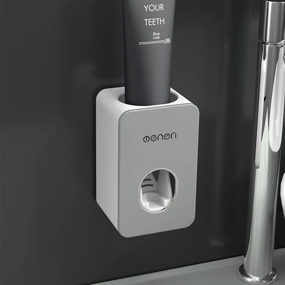 Squeezer gray MSJO держатель для зубных щеток Автоматический Диспенсер для зубной пасты Магнитная Адсорбция перевернутый Телефон для хранения декора аксессуары для ванной комнаты Набор - Цвет: Squeezer gray