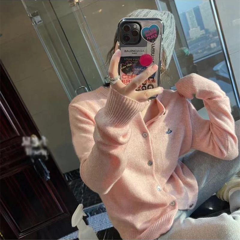 

Новинка Осень-зима 2021, женский кардиган, женский модный кашемировый кардиган, свитер с вышивкой, кардиган