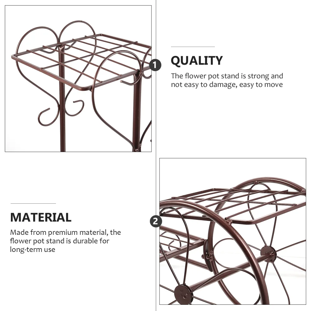 

1PC Iron Art Flowerpot Stand Decorative Multilayer Plant Pot Shelf Display Rack