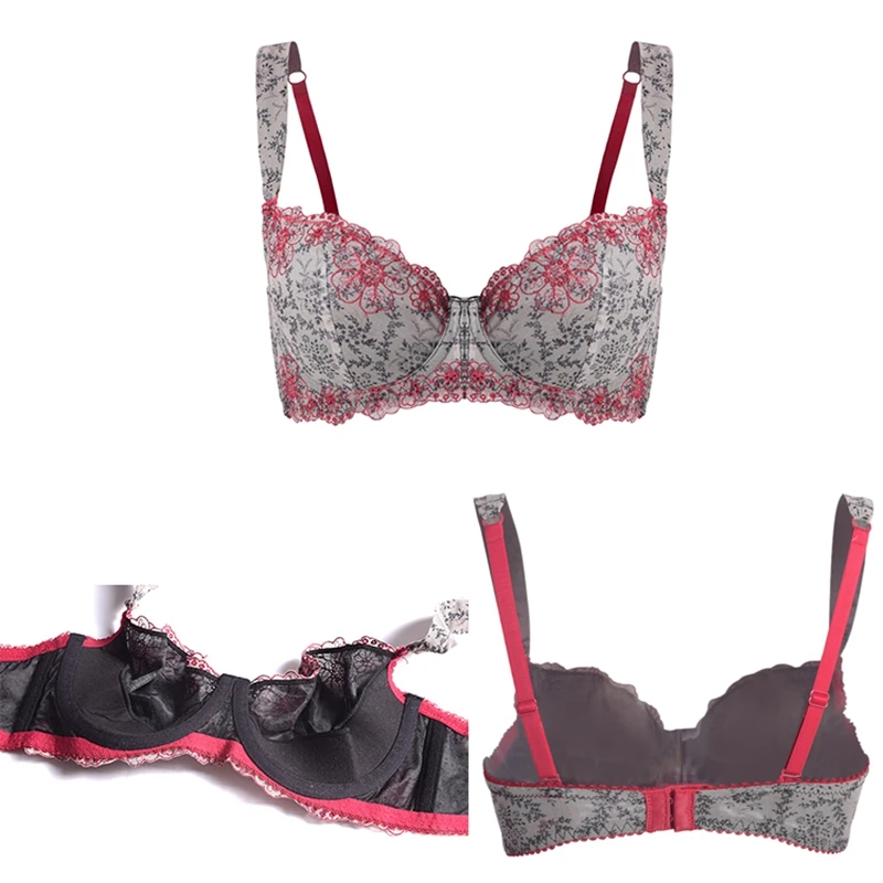 

Printed Steel Bra Lace Bra Gathered Underwear Ultra-Thin Ladies Bra Girl Shu Printed Underwear