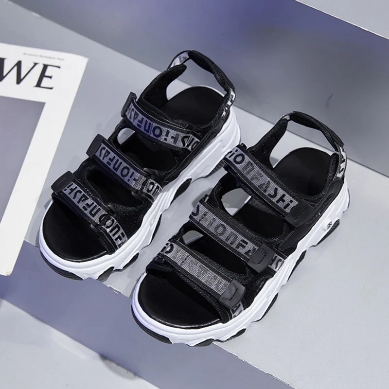 

New Wedge Sandals Women Shoes With Light Hook&Loop Platform Sandals Thick Bottom Shoes Ladies Footwear sandalias