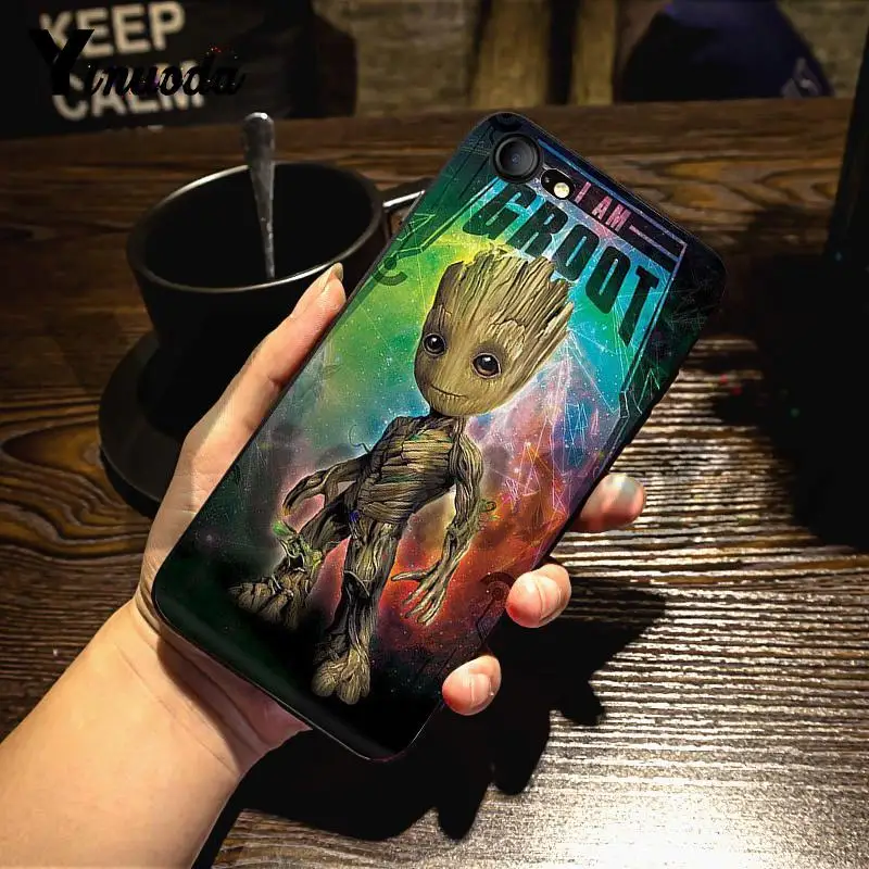 Фото Yinuoda для iphone 7 6 X Чехол Guardian Rocket енот Groot Treeman красивый чехол телефона 7X6 6S 8 Plus 5 XS XR Yinuoda для iphone 7 6 X Чехол Guardian Rocket енот Groot Treeman красивый чехол телефона 7X6 6S 8 Plus 5 XS XR