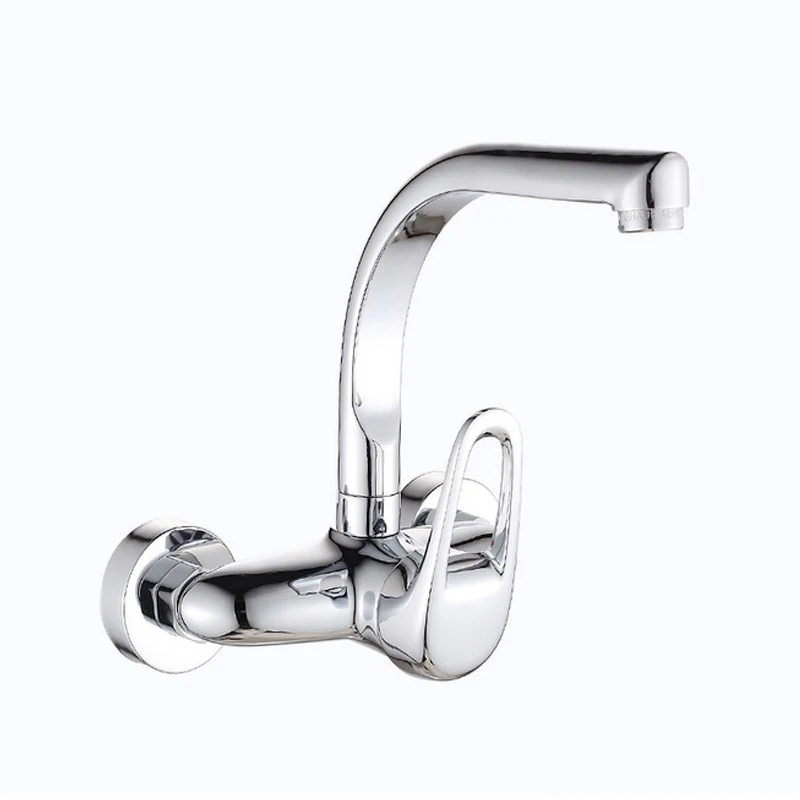 A2 Кухонный кран настенный с одной ручкой два отверстия кран для раковины 360 Вращающийся шарнир смеситель для горячей и холодной воды очищающий кран для бассейна - Цвет: A2