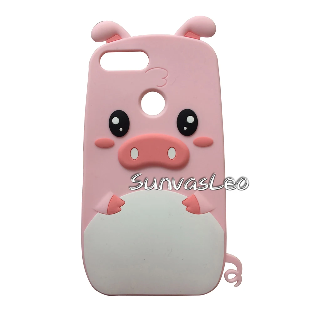 Cute Pig Для Huawei P Smart 5,6" 3D чехол, мягкий силиконовый чехол с милым единорогом из мультфильма, задняя крышка для мобильного телефона Huawei Honor 9 Lite - Цвет: Cute Pig