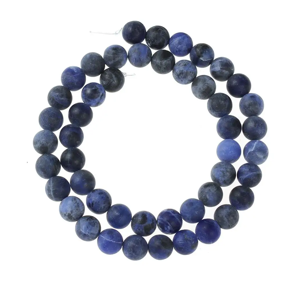 Sodalite stone Черный матовый оникс Ляпис розовый КВАРЦЕВЫЙ и из натурального камня бусины для самостоятельного изготовления ювелирных изделий браслет 4 6 8 10 12 мм Прямая поставка - Цвет: Sodalite stone