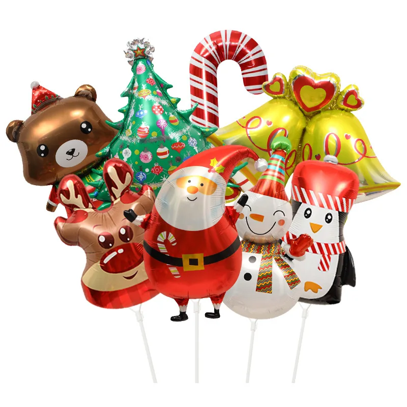 

Christmas Balloon Santa Claus Christmas Elk Snowman Xmas Tree Noel Gifts Box Ballon Kids Favor Merry Christmas Decor For Home
