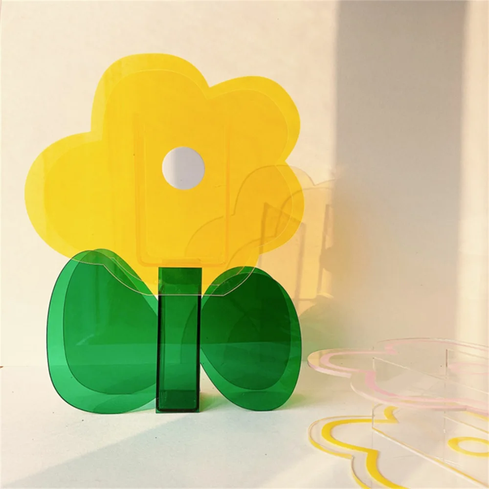 

Acrylic Vase Flower Vase Hydroponic Plant Geometric Dried Floral Container Flower Arrangement Ornaments Desktop Home Decoration