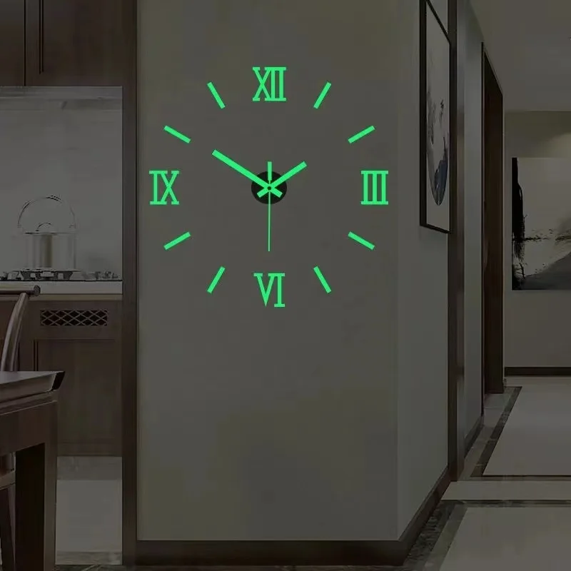 Светящиеся Настенные часы светящиеся большие подвесные 100 см цифровые бесшумные