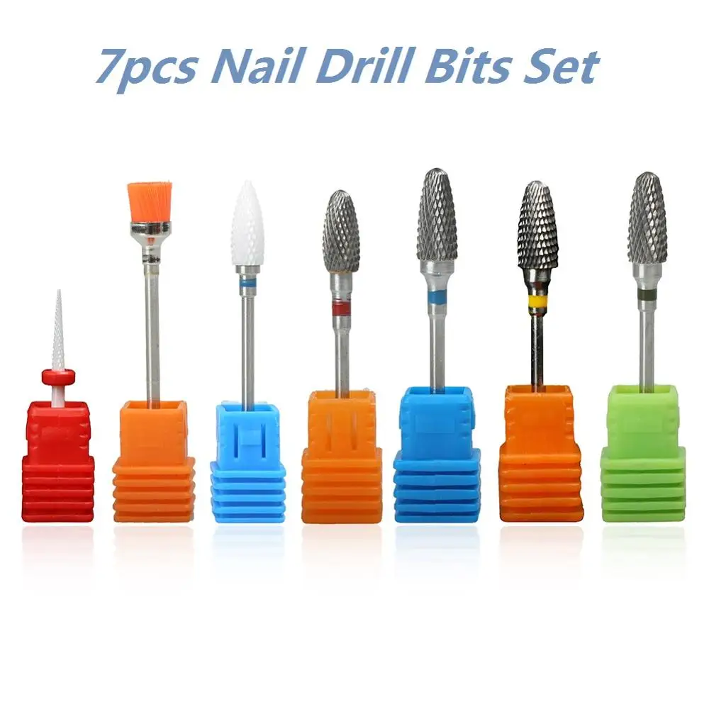 Лак для ногтей Фрезерное сверло режущий 5/7 шт. Керамика и сверлами комплект