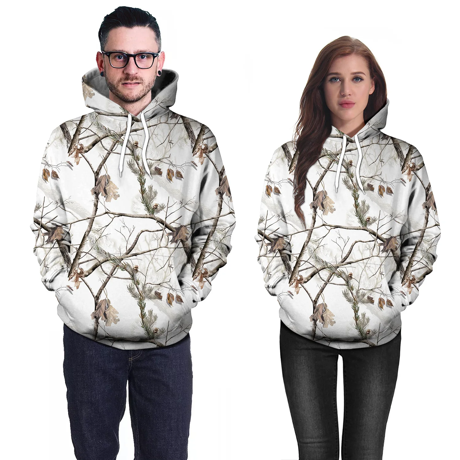 

Hot Selling Digital Printed Hoodie European and American Women's Overpull round Neck Hooded Sweatshirts Lovers
