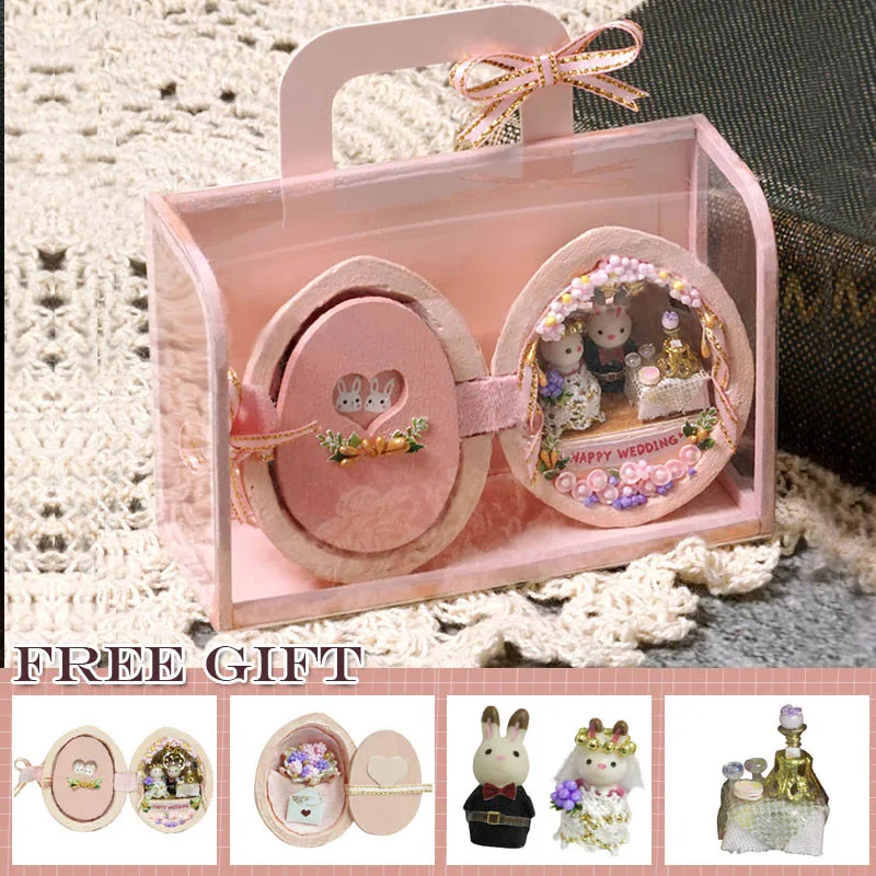 R02 DIY миниатюрная мебель для кукольного дома деревянные Miniaturas Кукольный дом коробка театральные игрушки для детей подарки на день рождения Каса семя мира R2 - Цвет: R02