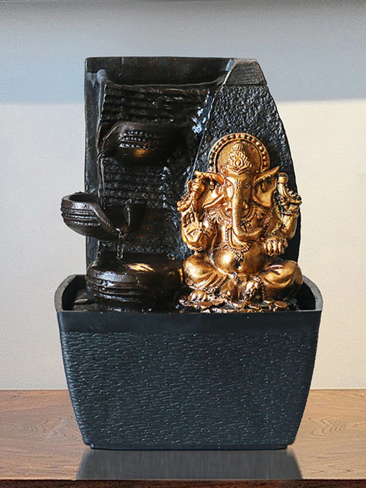 Настольный увлажнитель воздуха Lucky Fortune Elephant God Ganesha фонтан Водопад для офиса и