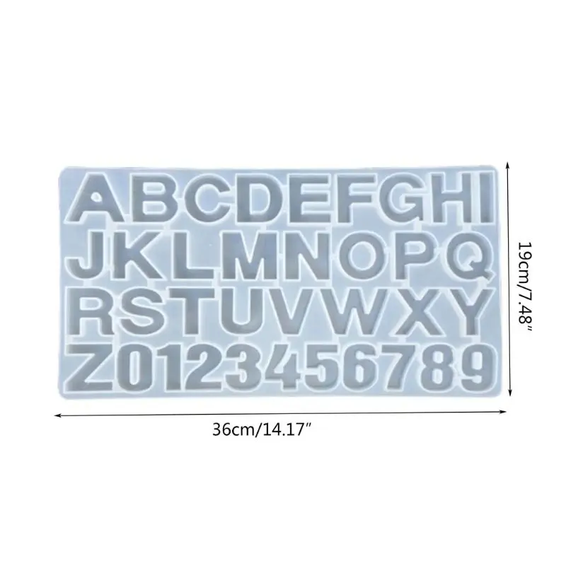 

2020 1 Set Crystal Epoxy Resin Mold Alphabet Letter Number Pendant Casting Silicone Mould DIY Crafts Jewelry Making Tool