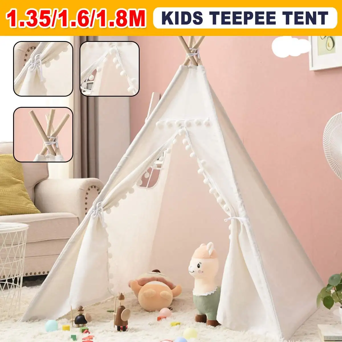 1 35 8 м детская палатка для детей Портативный Типи Infantil дом вигвама игровые