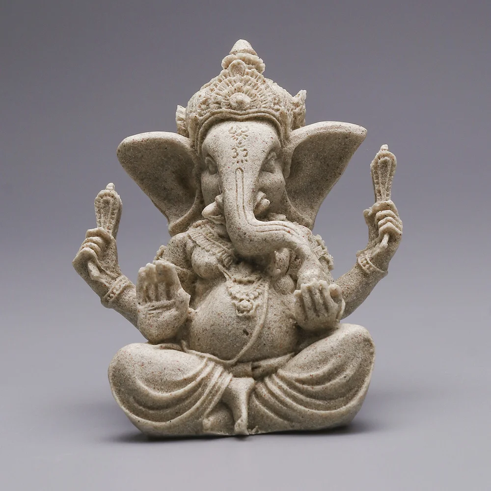 

Sandstone Ganesha Buddha Elephant Statue Sculpture Handmade Elephant Figurine Home Decoration Accessories