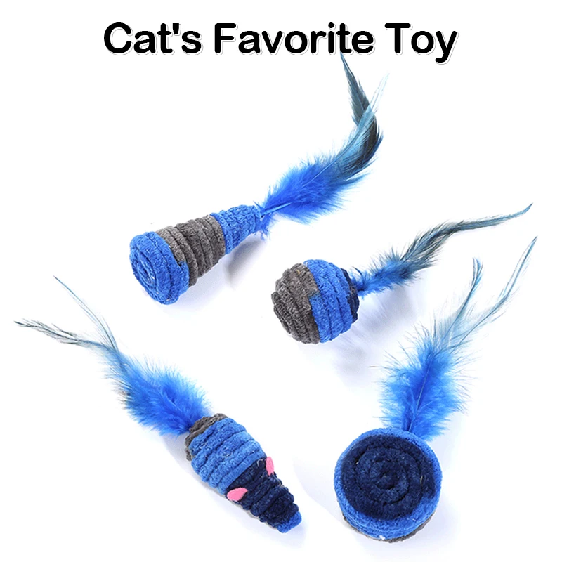 

Shuttlecock self-hey toy dark blue series feather house home anti-depression plush rope winding toys