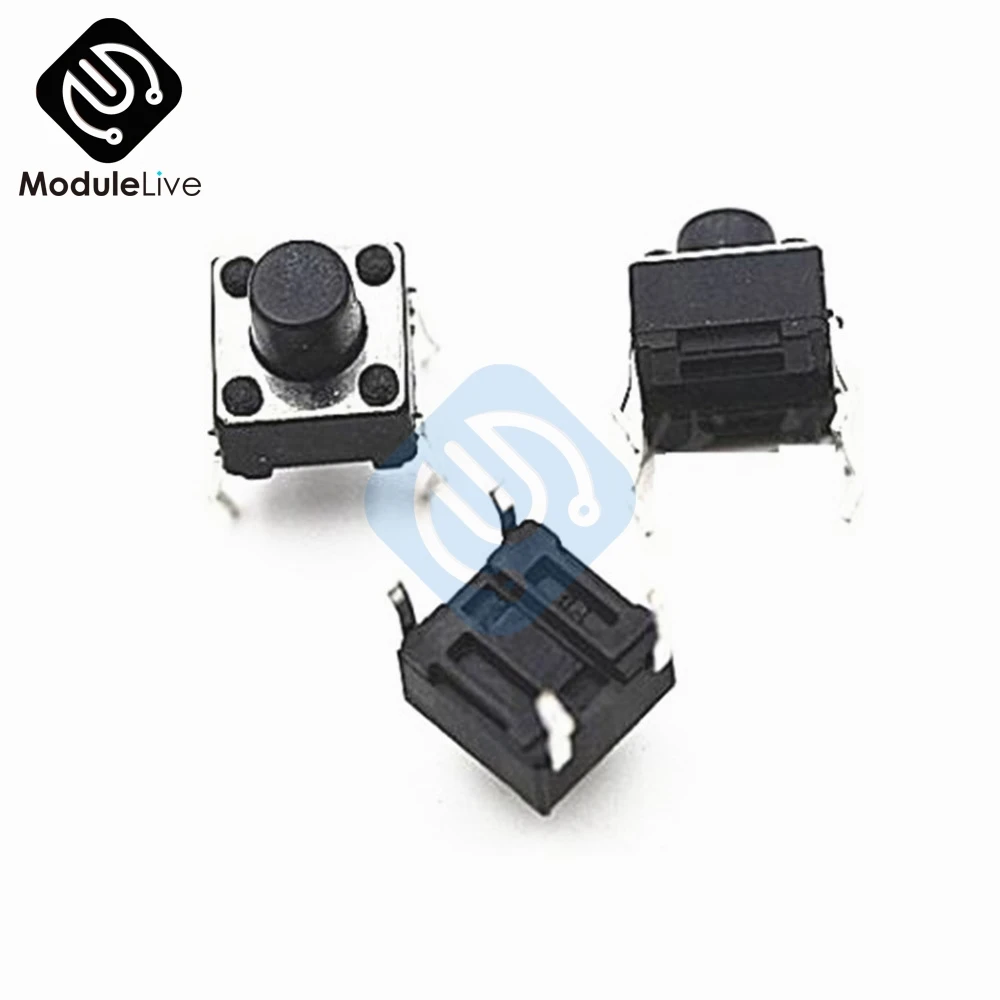 20 шт. Тактильный кнопочный переключатель тактный 6x6x4.3мм 4 контактный DIP