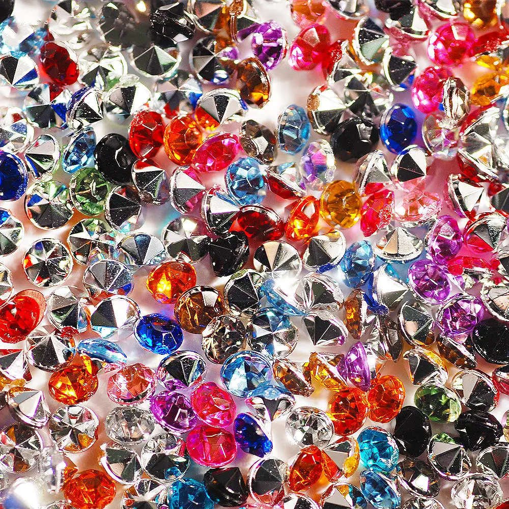 Аксессуары для ногтей 1 5 мм красочный микро Циркон с острым дном Смола Сияющие
