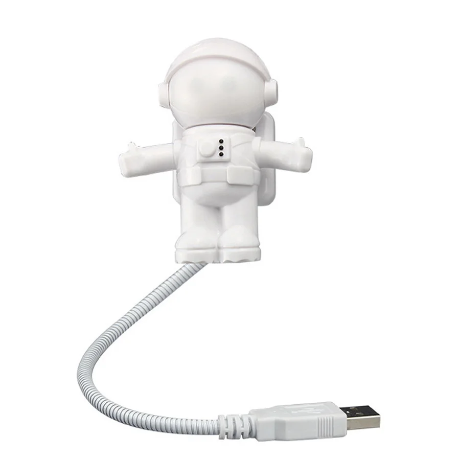 

Spaceman Astronaut USB Tube LED Night Light White Flexible Lamp For Computer Laptop PC Notebook Reading Portable DC 5V New